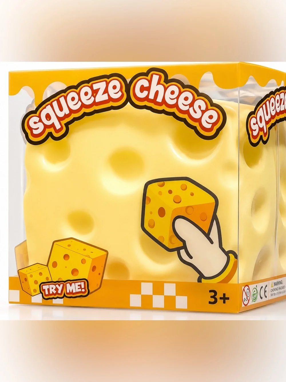 Squeeze Cheese Stress Toy - Yellow